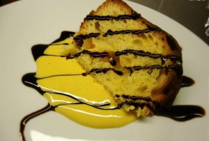 Panettone con zabaione e cioccalato
