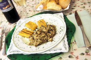 Mantova, luccio in salsa con polenta
